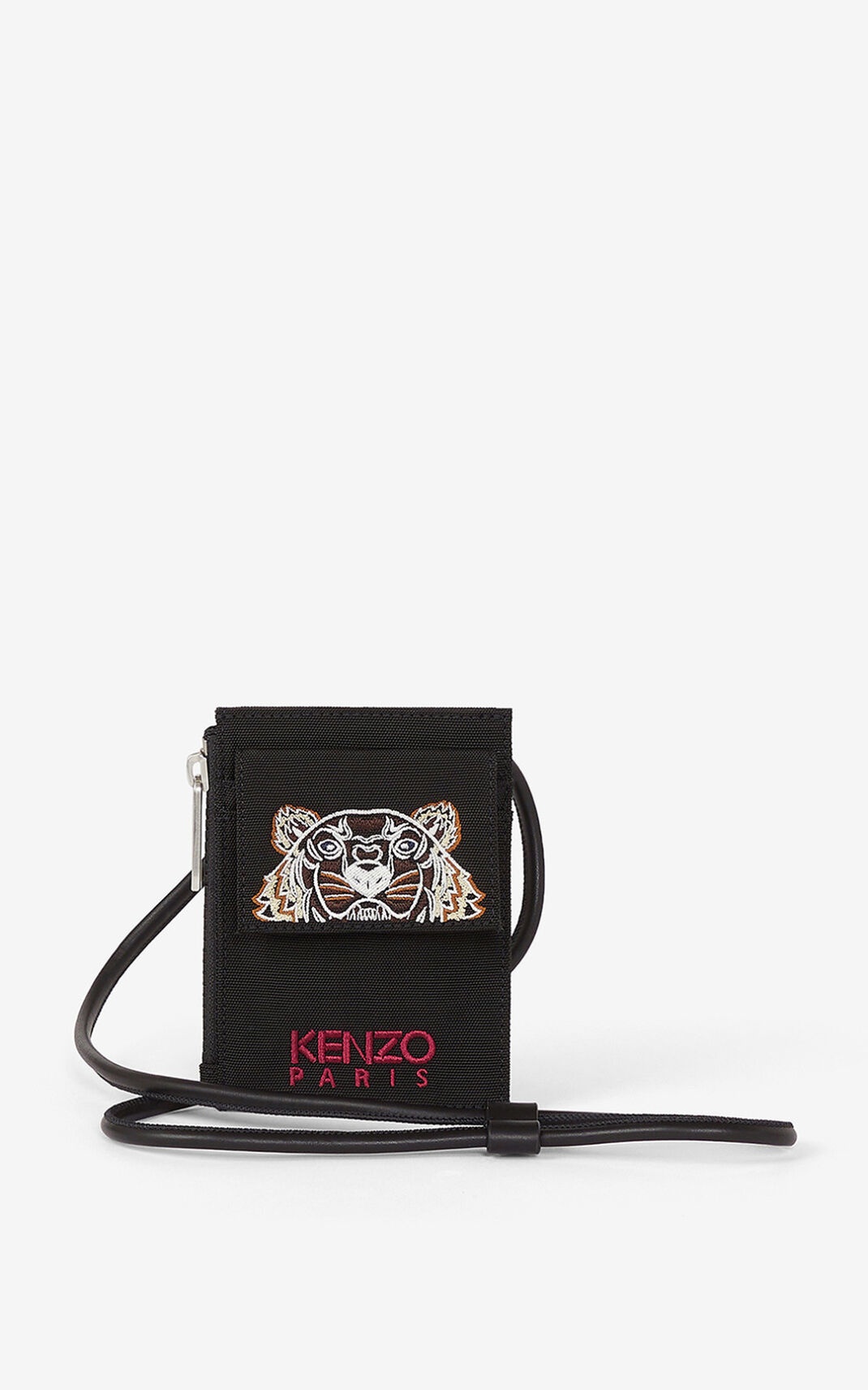 Canvas Kampus Tiger card holder with long strap - 1