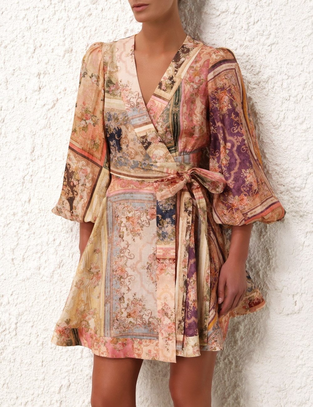 knee length dresses for ladies ZIMMERMANN Fiesta Paisley-Print Wrap Long Dress Size 0 XS ladies –  Afashionistastore