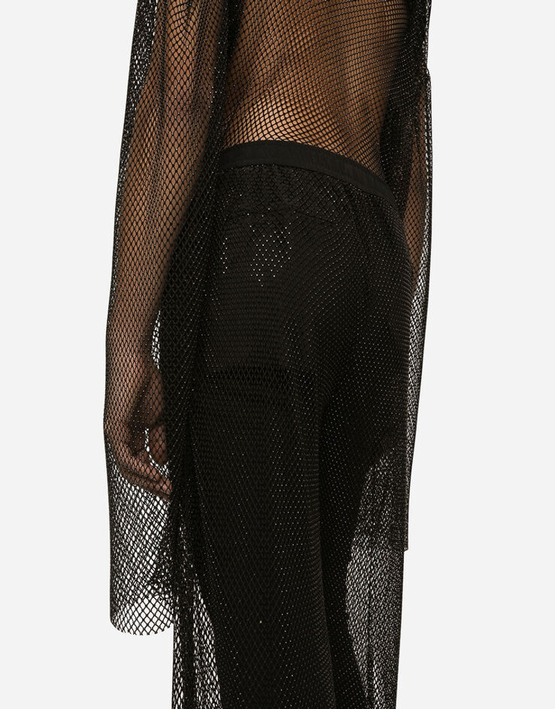 Wide-leg mesh pants with crystals 5