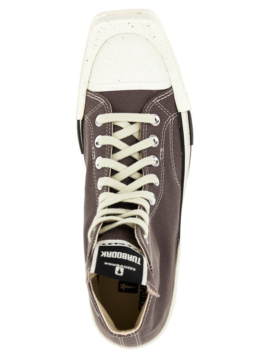 RICK OWENS DRKSHDW DRKSHW X CONVERSE 'TURBODRK LACELESS' SNEAKERS - 4