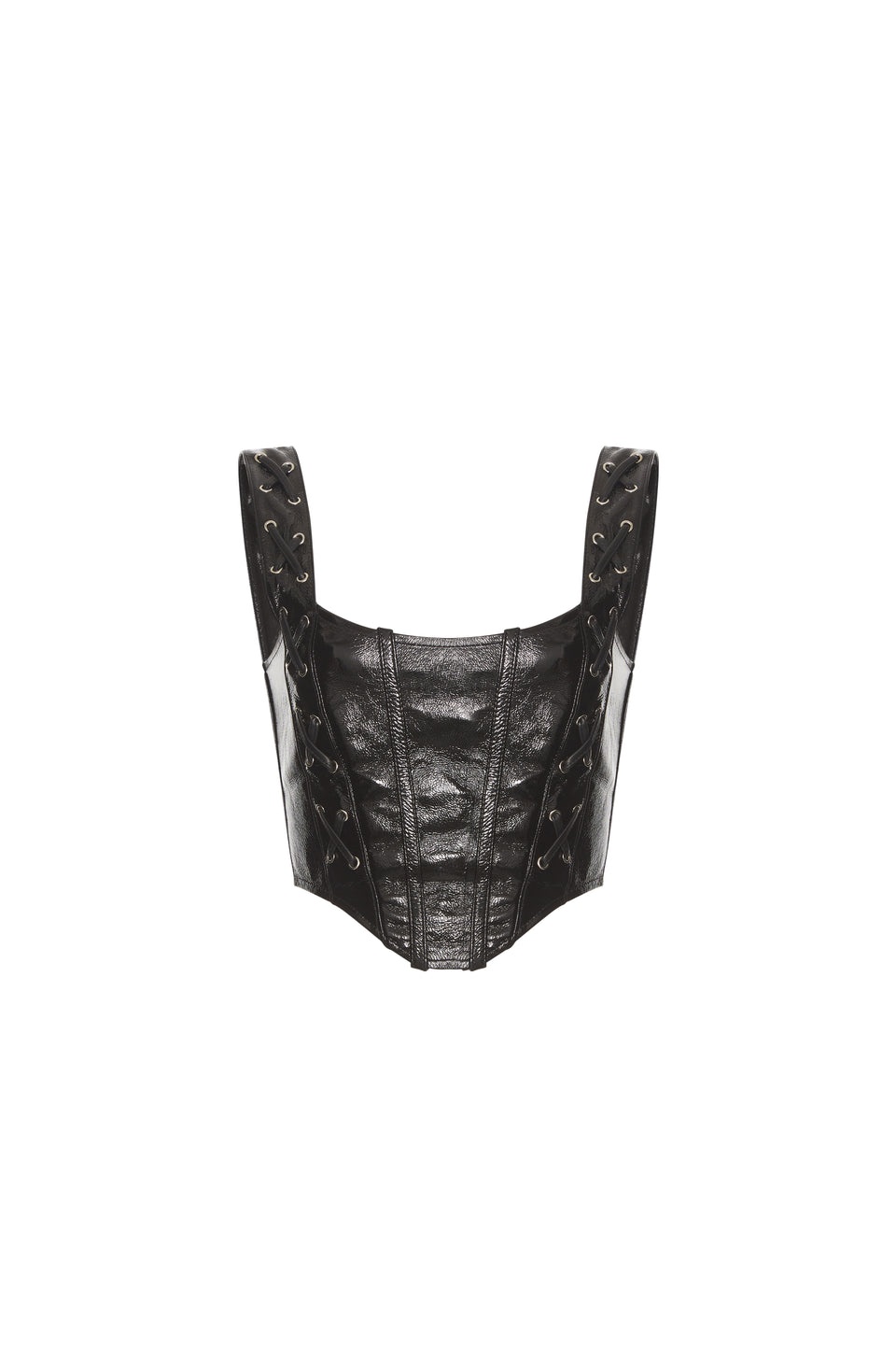 PATENT LEATHER BUSTIER - 1