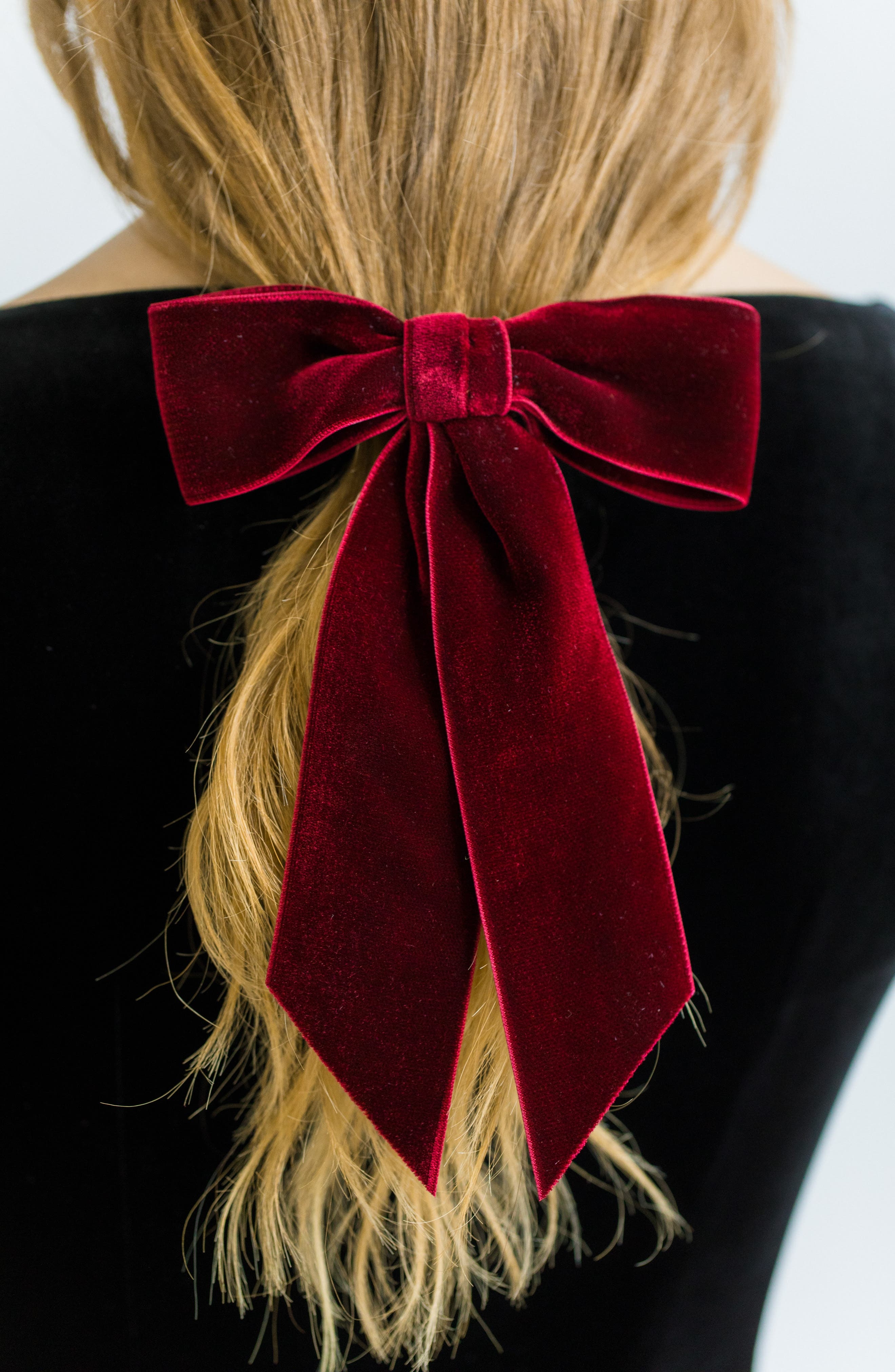 Jennifer Behr Wide Velvet Bow Barrette in Pinot at Nordstrom - 2