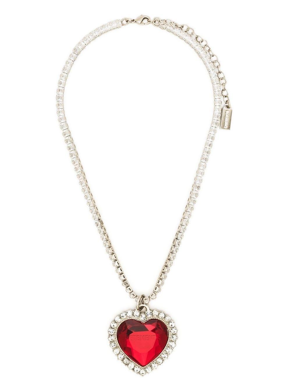 crystal heart-shaped necklace - 4