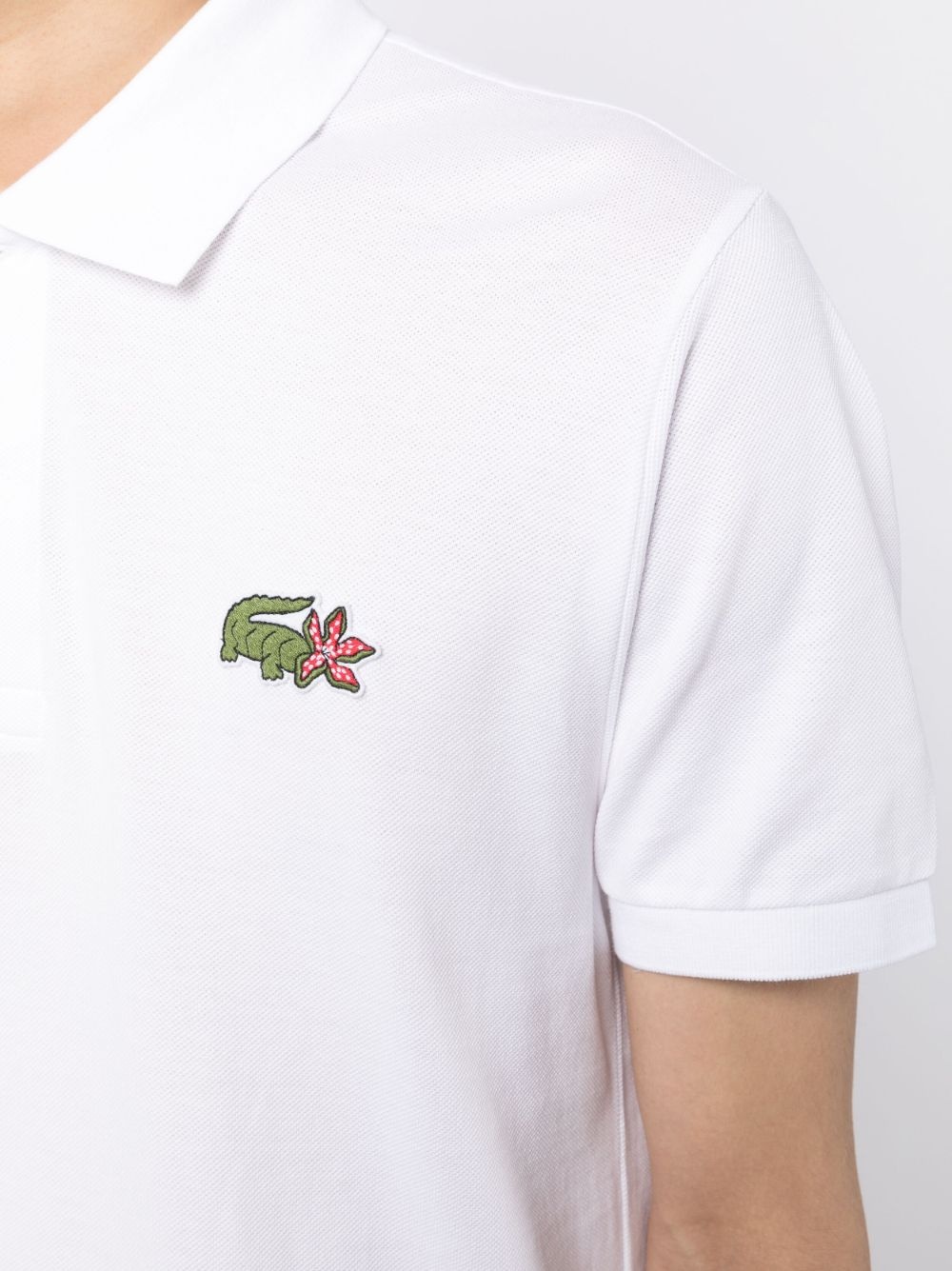 Lacoste Netflix Stranger Things Polo Shirt in Organic Cotton Classic Fit - 6 White