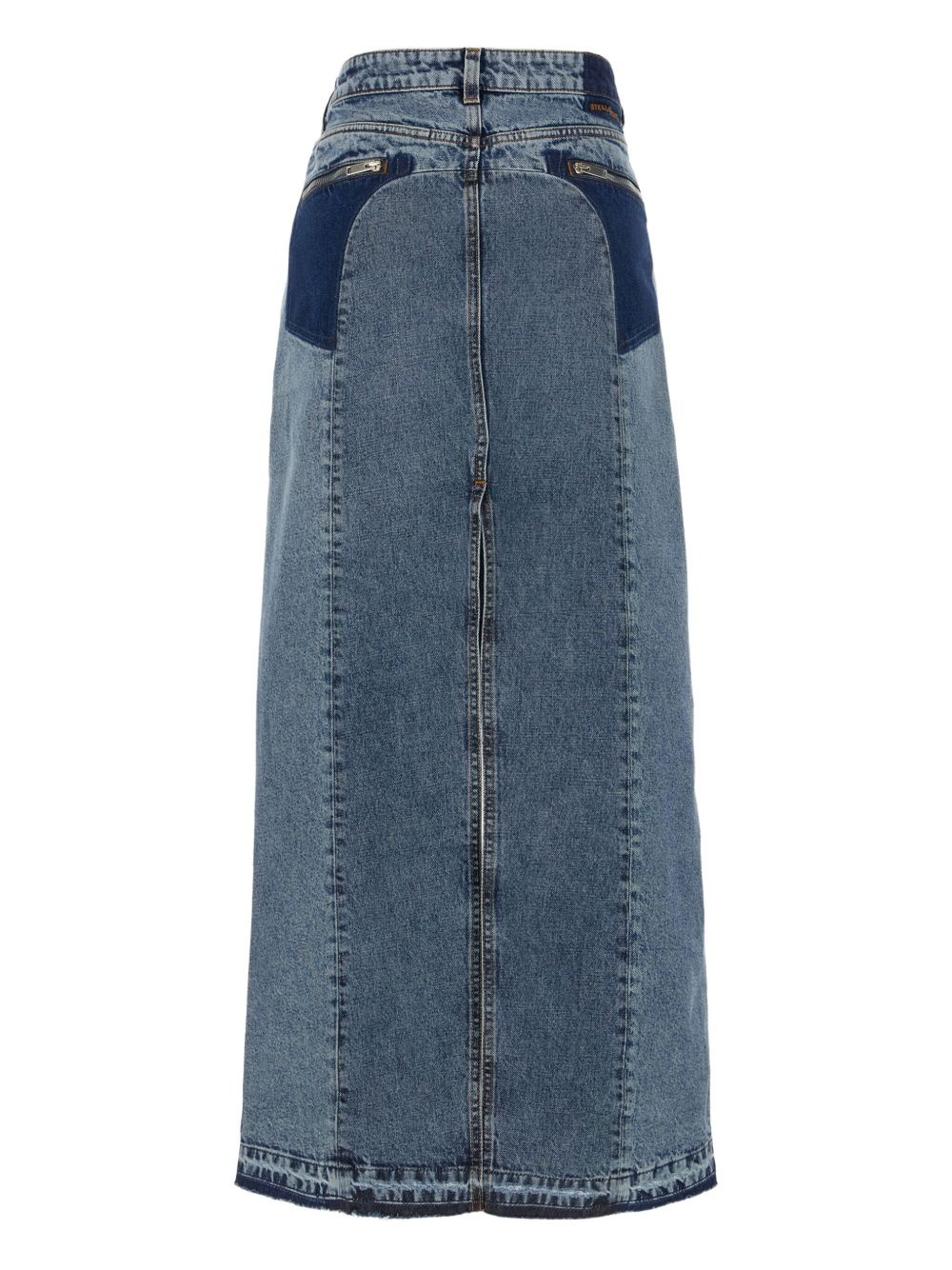 split-detail denim skirt - 2