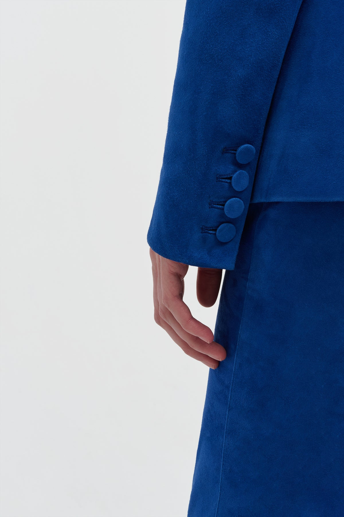Leiva Blazer in Cobalt Suede - 7