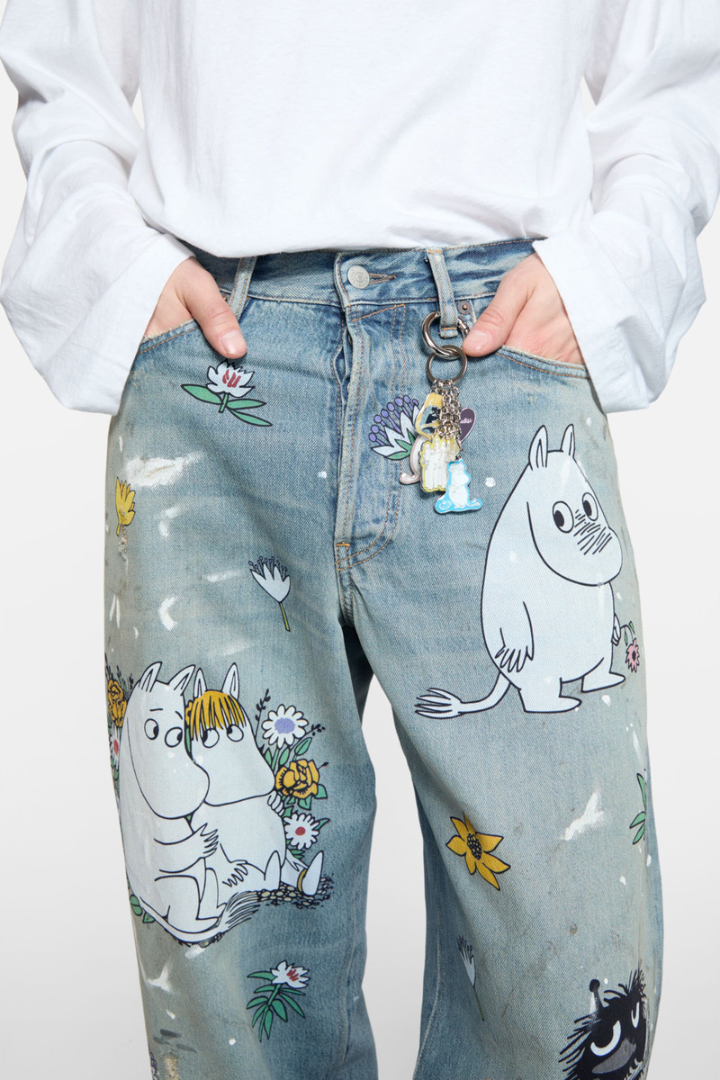 Baggy fit jeans - 1981M Acne Studios x Moomin - Light blue 6