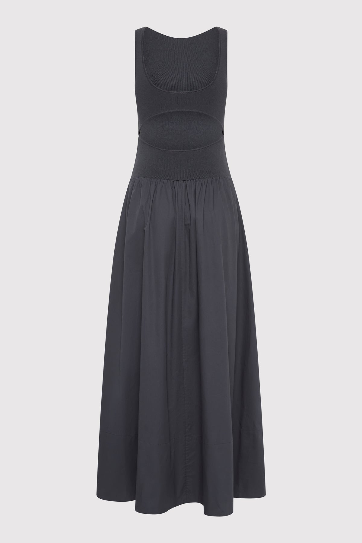 Bateau Cut Out Dress - Graphite - 11