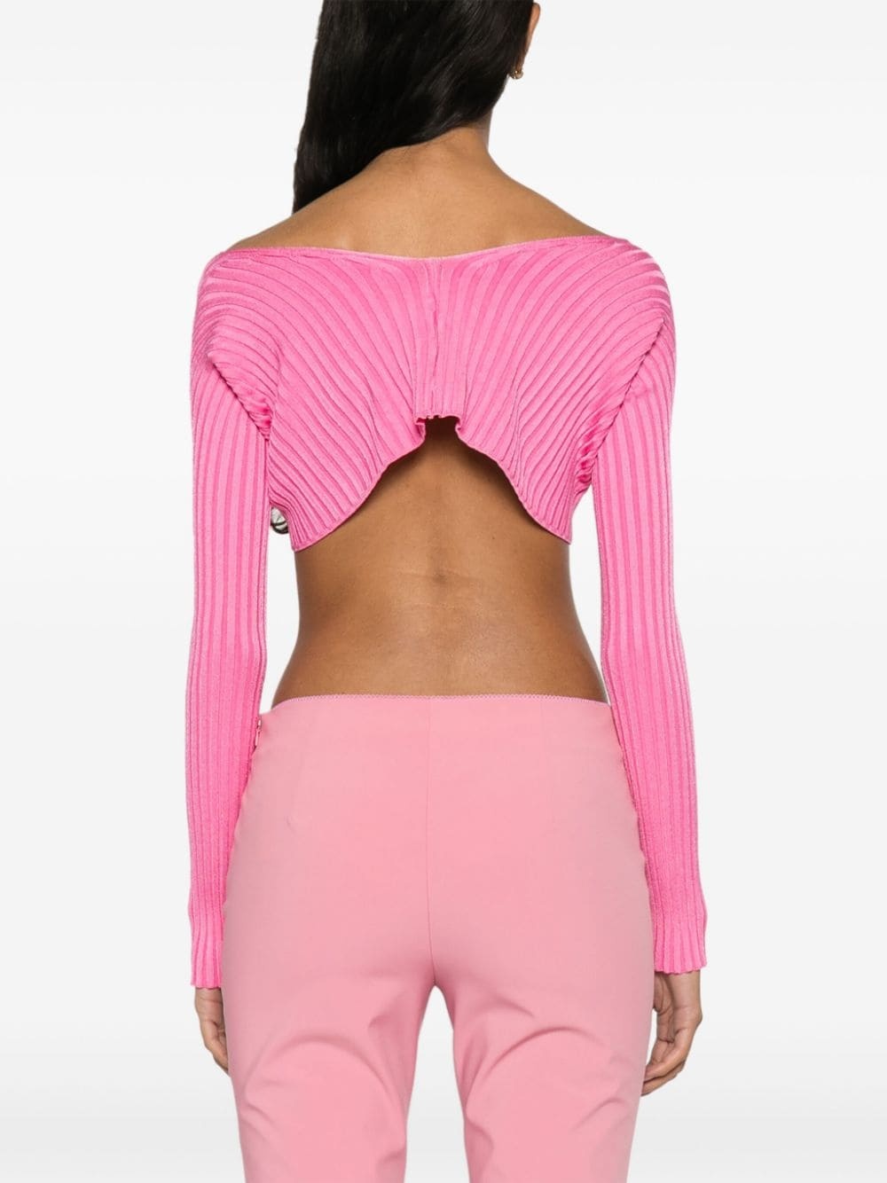 La Maille ribbed shrug cardigan - 4