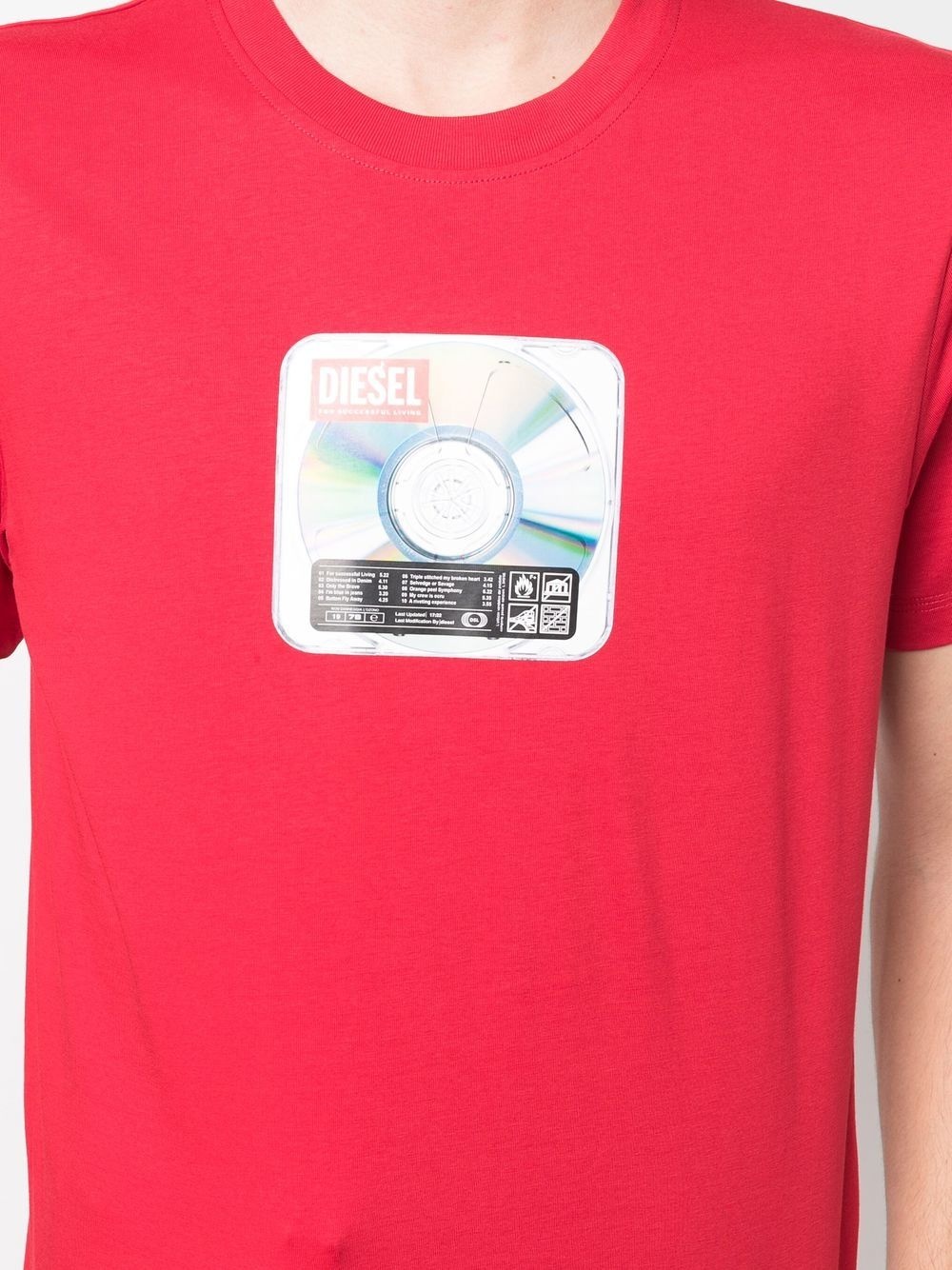 CD-motif cotton T-Shirt - 5