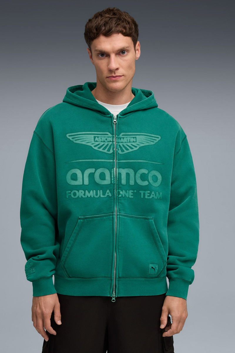 PUMA PUMA x ASTON MARTIN ARAMCO F1® TEAM Men's Zip-Up Hooded Sweatshirt outlook