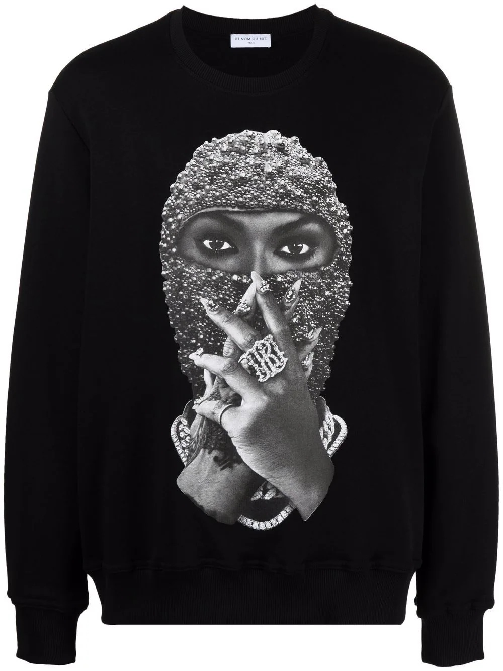 graphic print crew-neck sweatshirt - 1