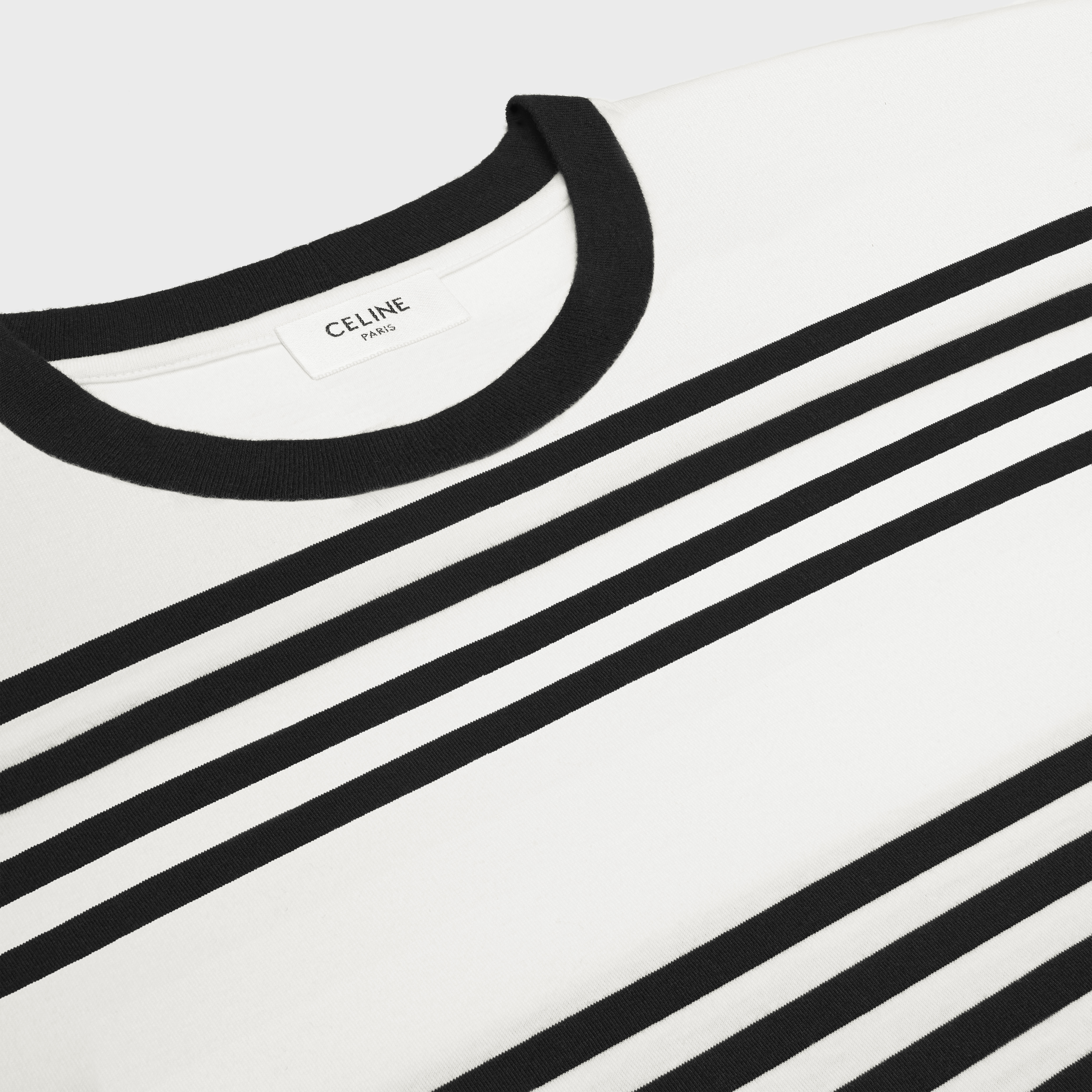 celine loose t-shirt in striped cotton jersey - 3