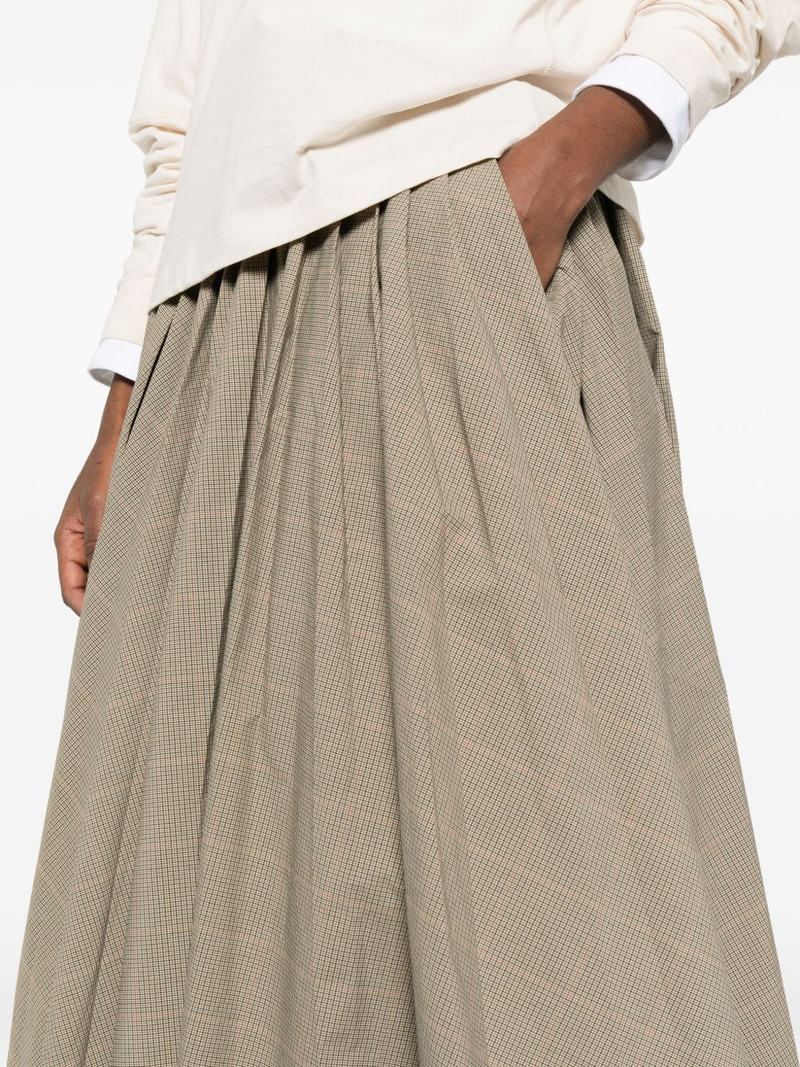 plaid pleated midi skirt 5