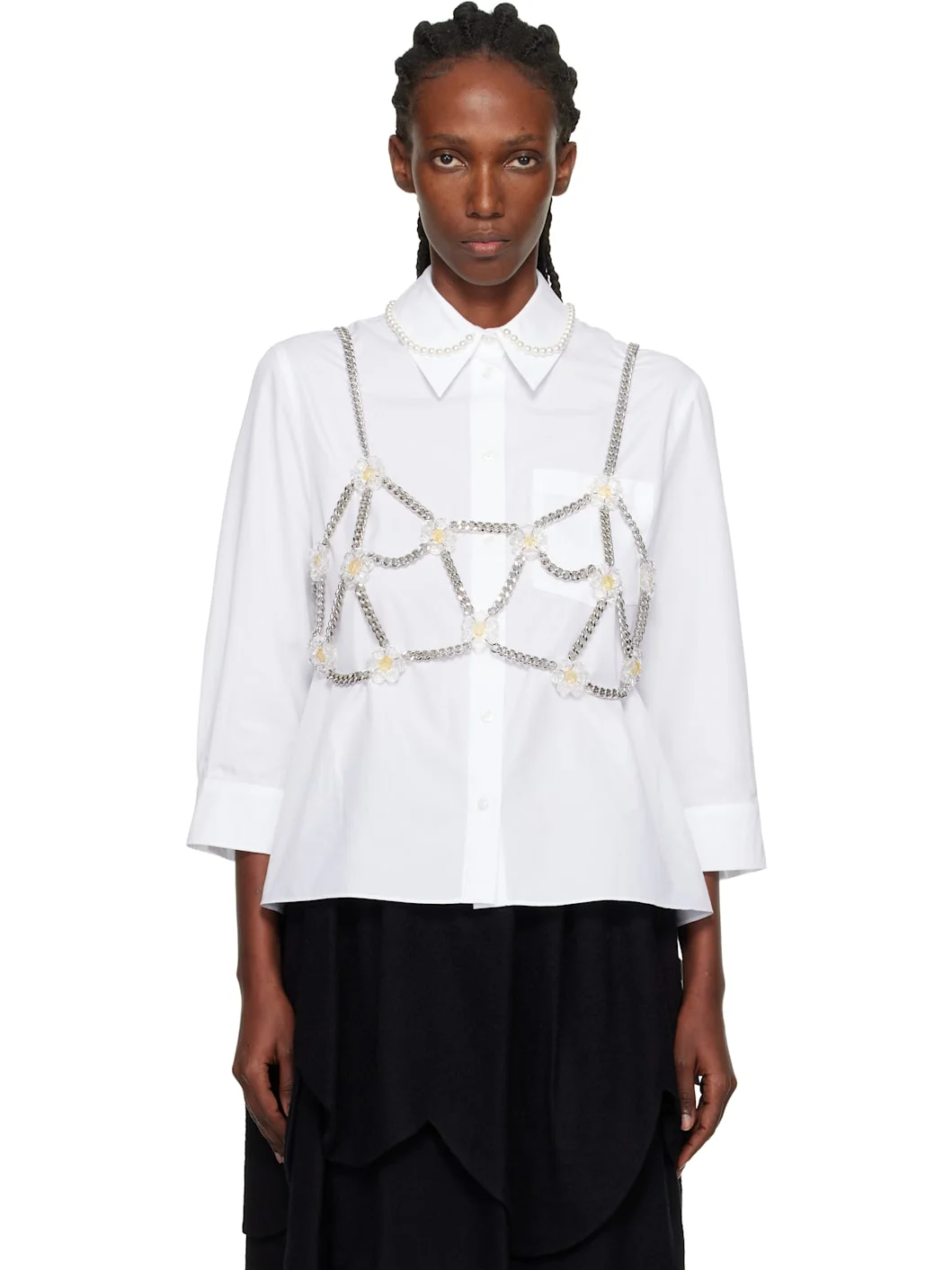 Silver Petal Body Chain - 1