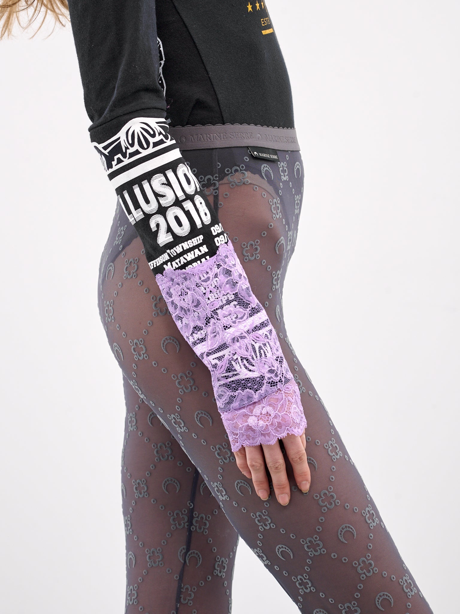 Recycled Mesh Flock Tights - 4