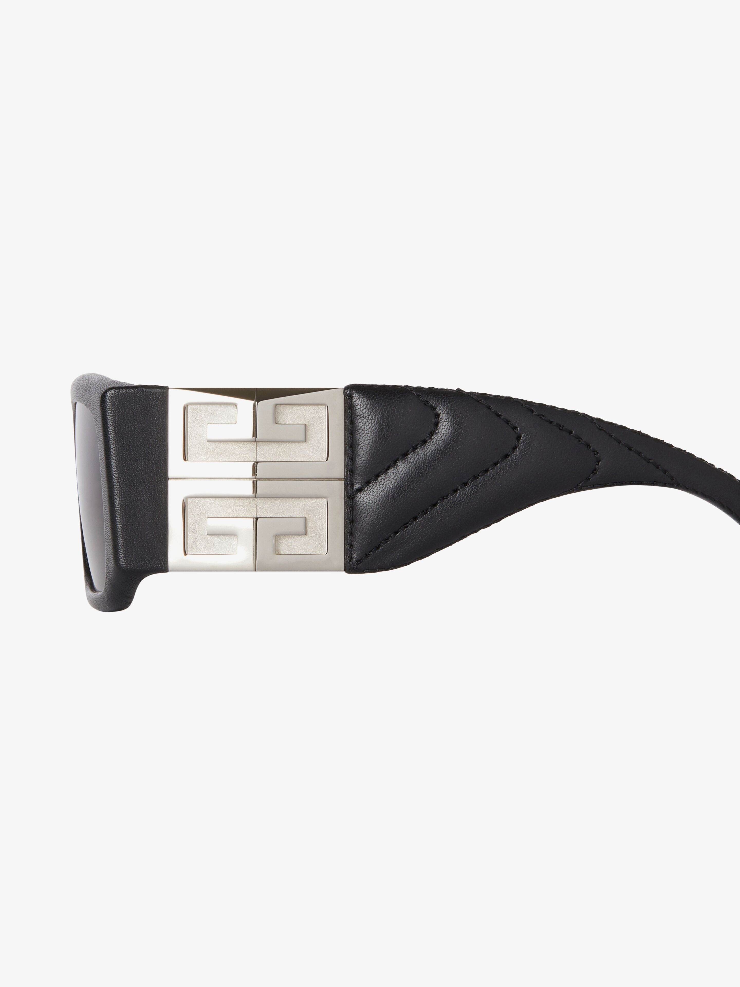 4G UNISEX SUNGLASSES IN QUILTED LEATHER AND ACETATE - 2