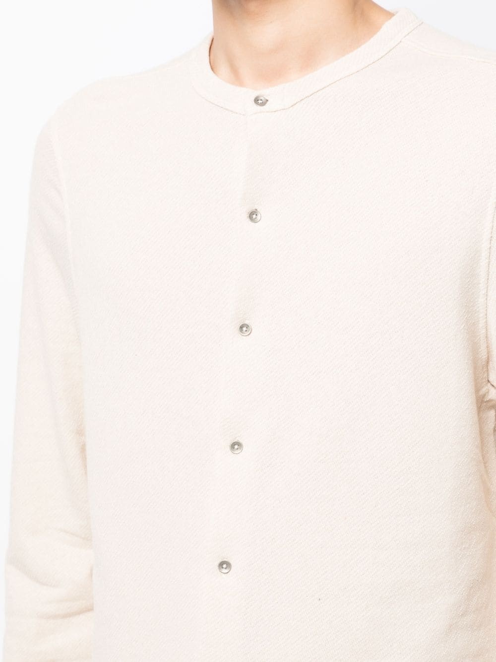 Henley-collar button-down shirt - 5