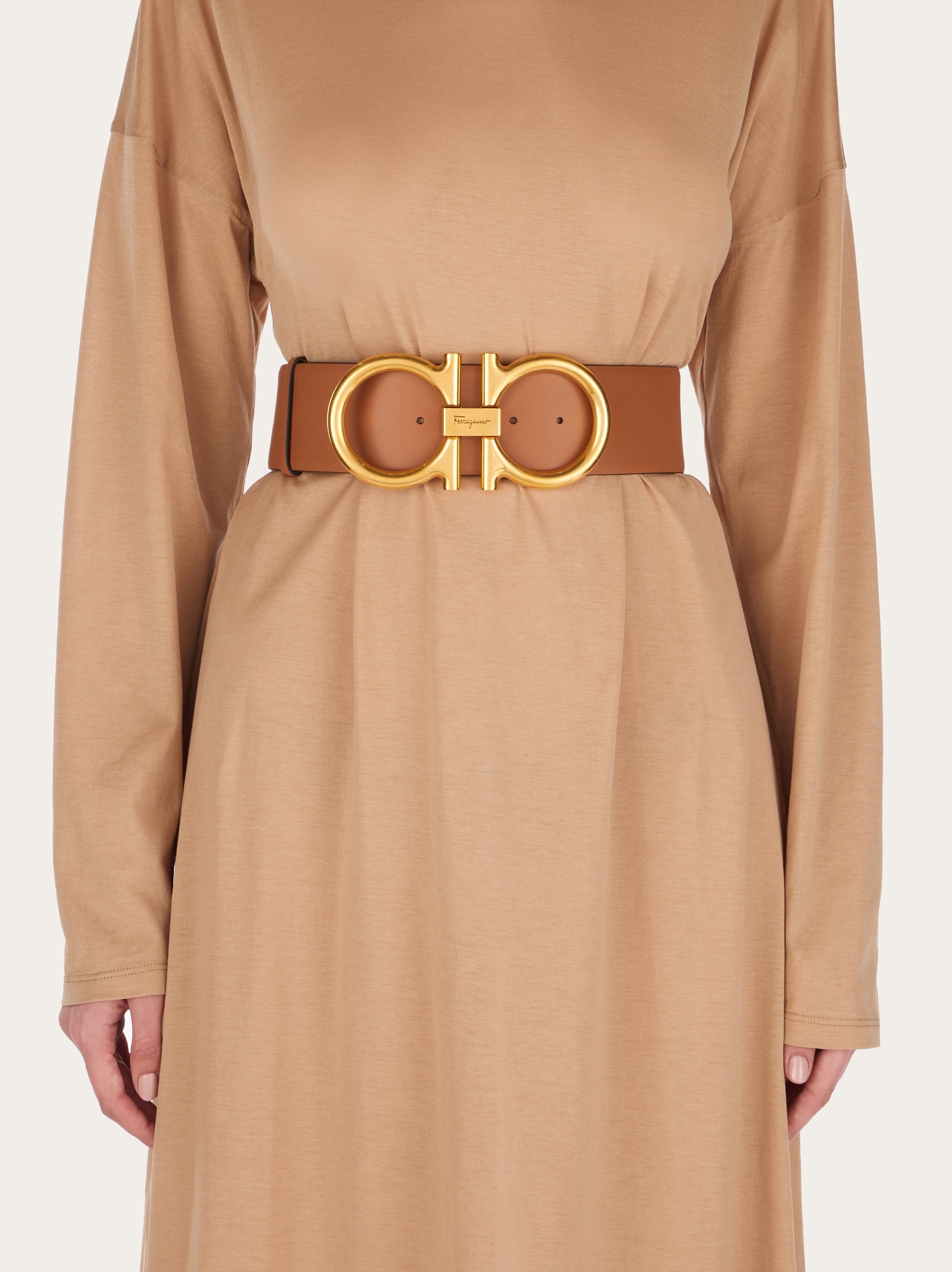 High waist Gancini belt - 4