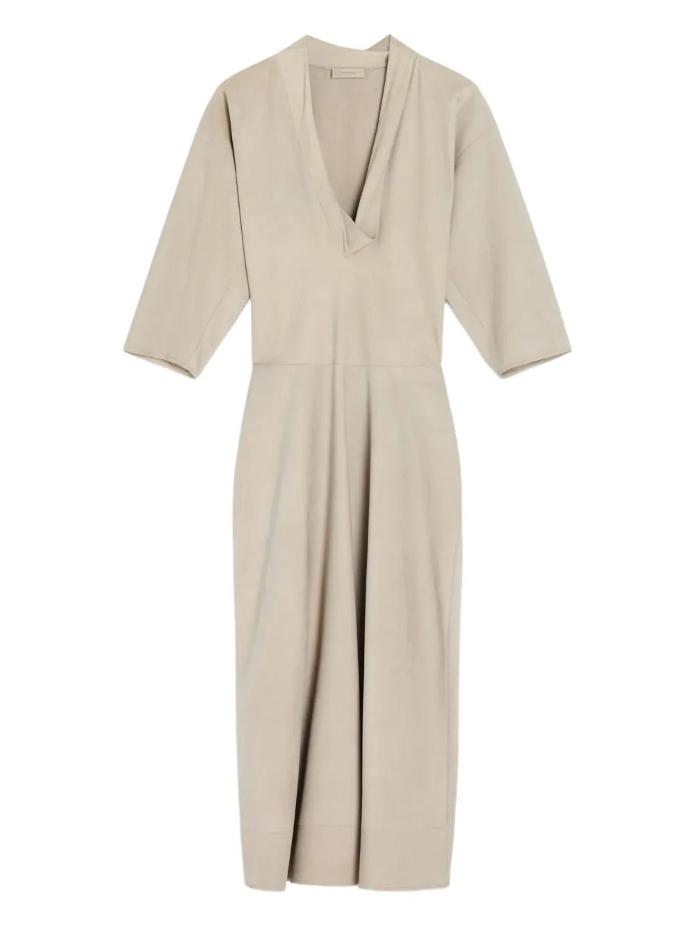 LEMAIRE - Women Leather V-Neck Dress - 5
