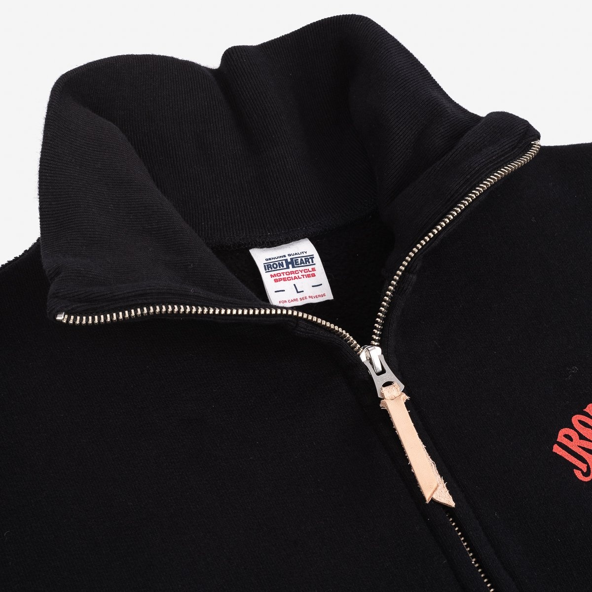 IHSW-60-BLK Printed 14oz Ultra Heavyweight Loopwheel Cotton Zip Up Sweater - Black - 8