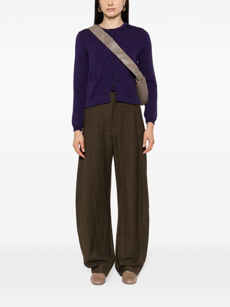 Lemaire crew-neck cotton cardigan outlook