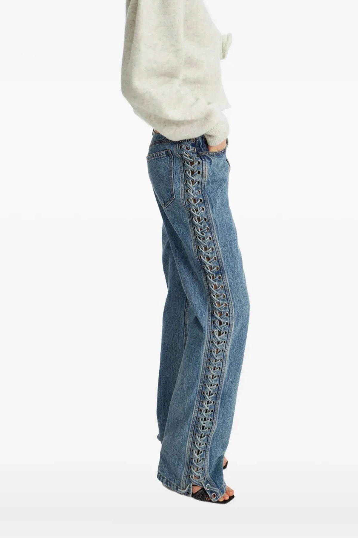 'Laced Straight Leg' jeans - 2