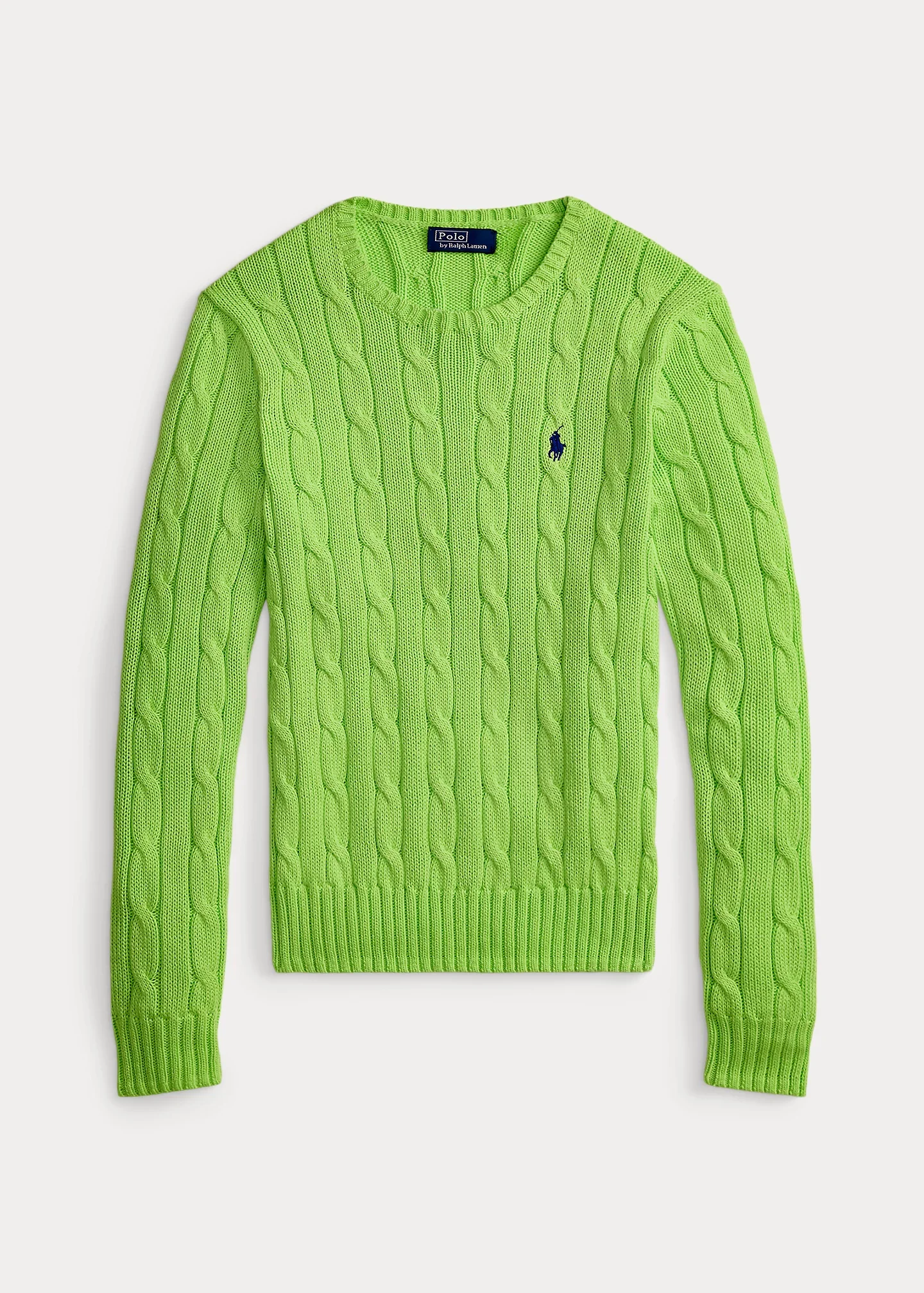 Cable-Knit Cotton Crewneck Sweater - 1