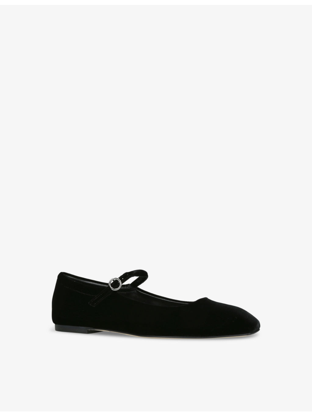 Uma square-toe velvet Mary Jane flats - 3