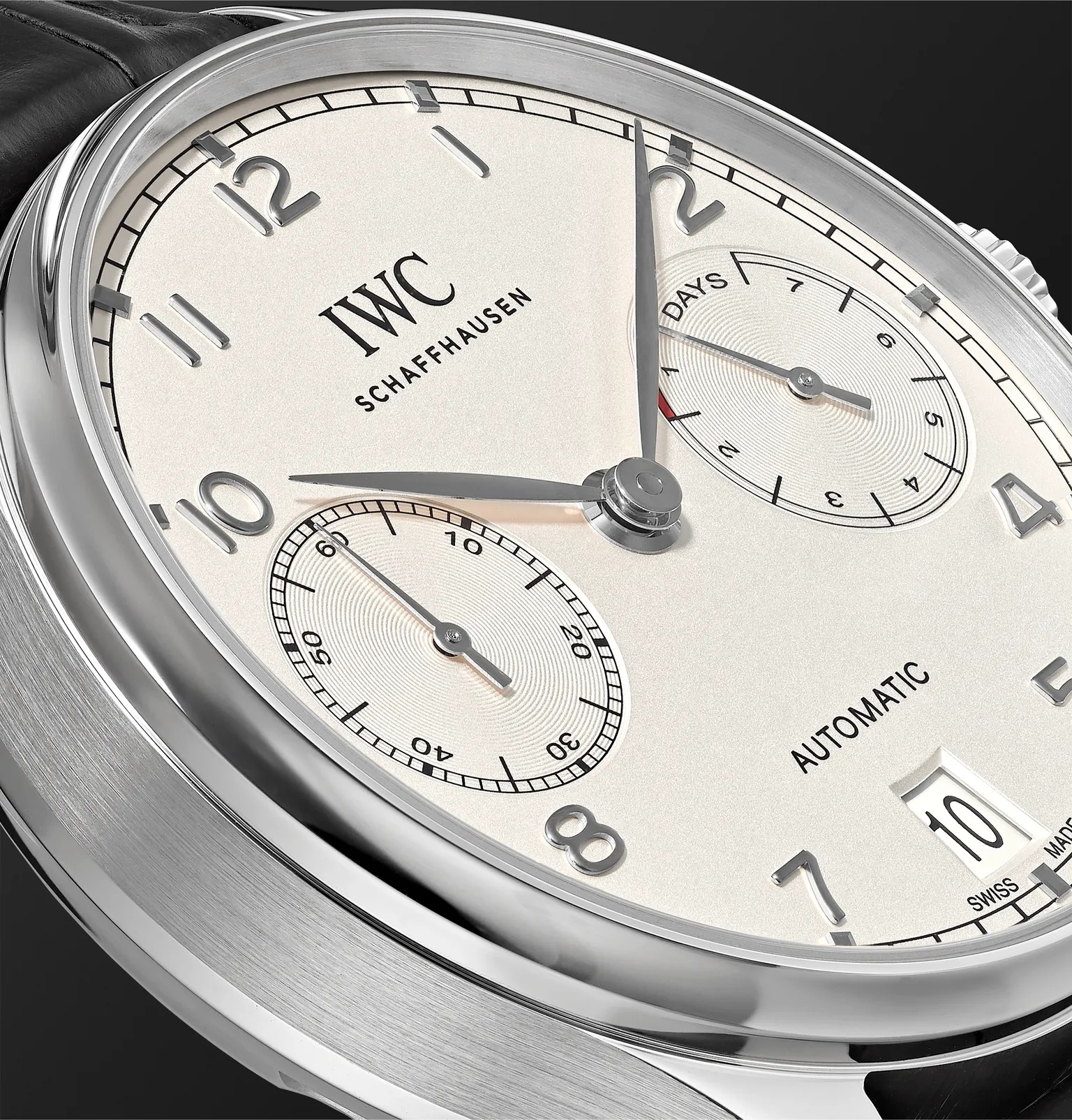 Portugieser Automatic 42.3mm Stainless Steel and Alligator Watch - 6