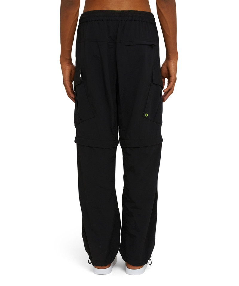 Solid color nylon cargo pants 3