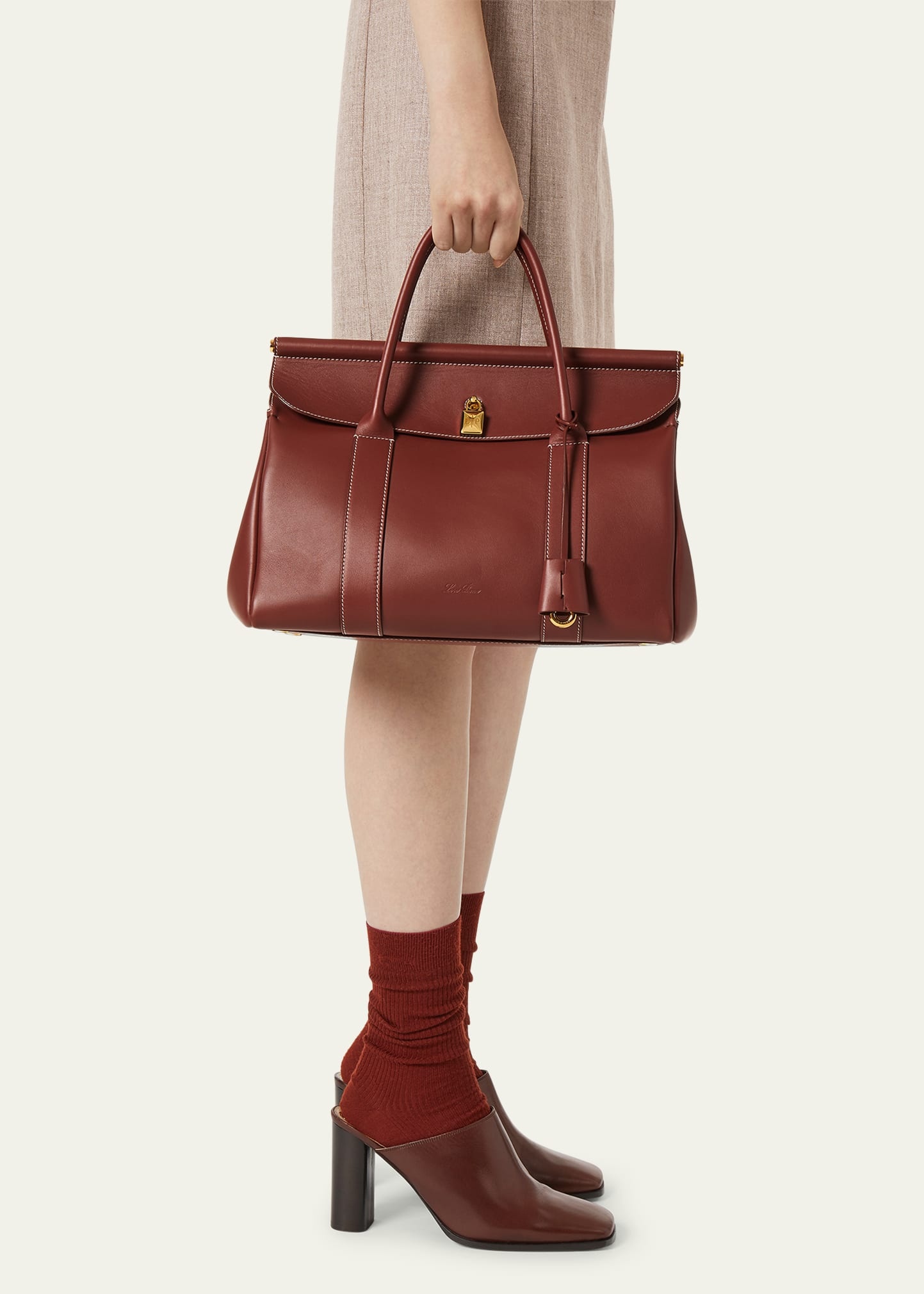 Loom 32 Rounded Leather Top-Handle Bag - 2