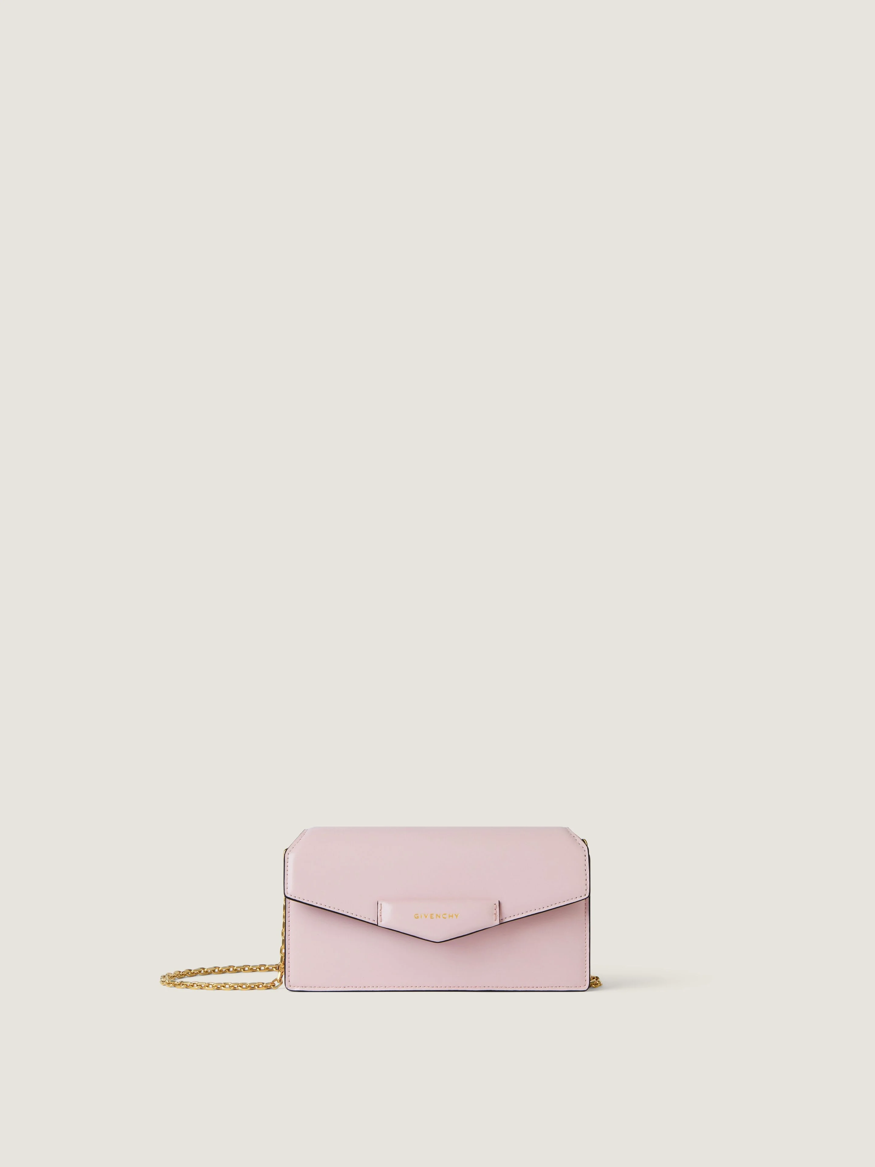 ANTIGONA POUCH IN BOX LEATHER WITH CHAIN - 1