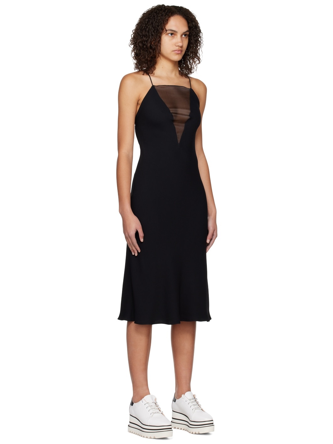 Black Paneled Minidress - 2