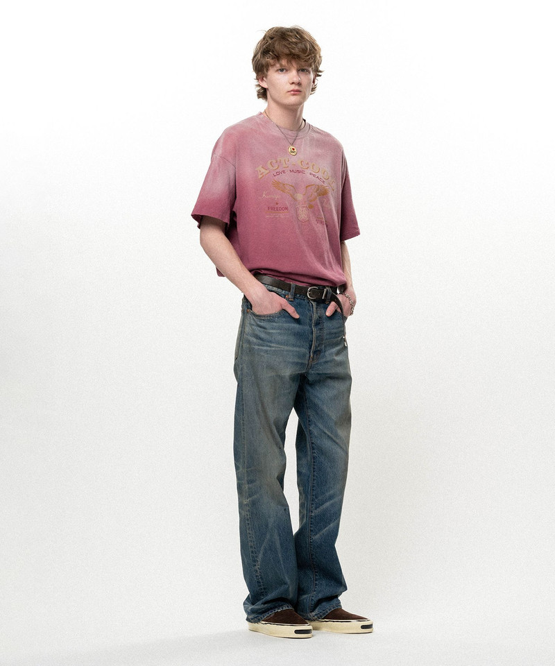 "ACT-COOL Eagle" Distressed T-shirt 16