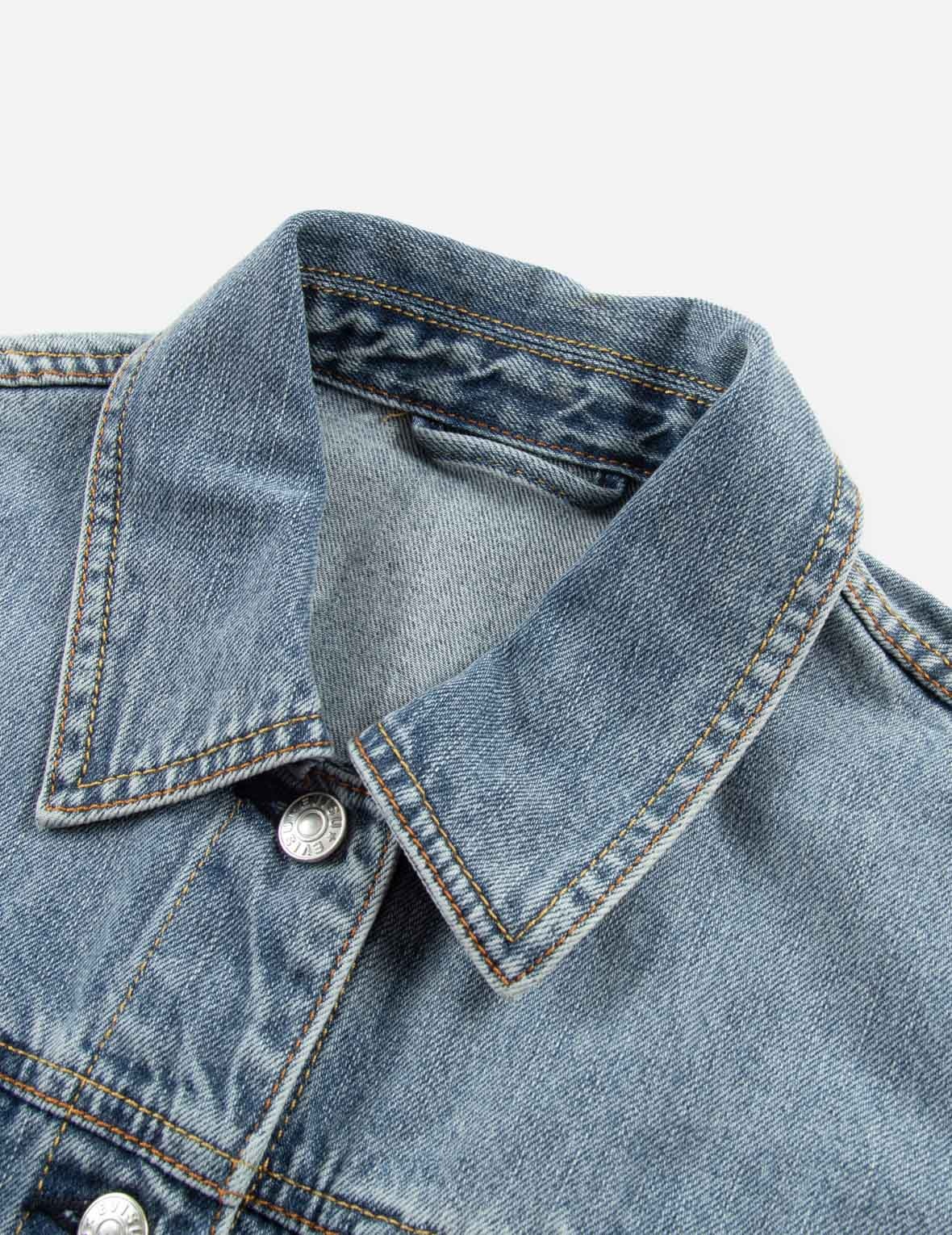 DARUMA APPLIQUÉ LOOSE FIT DENIM JACKET - 10