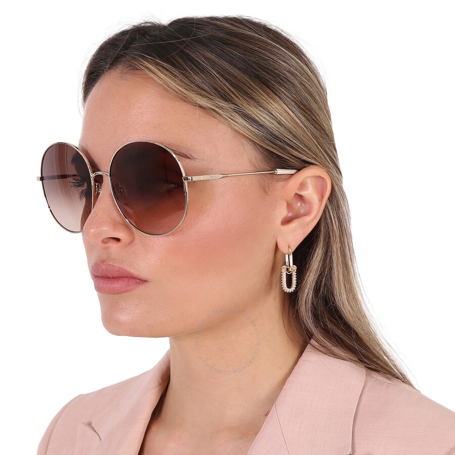 Salvatore Ferragamo Brown Gradient Round Ladies Sunglasses SF299S 703 60 - 2
