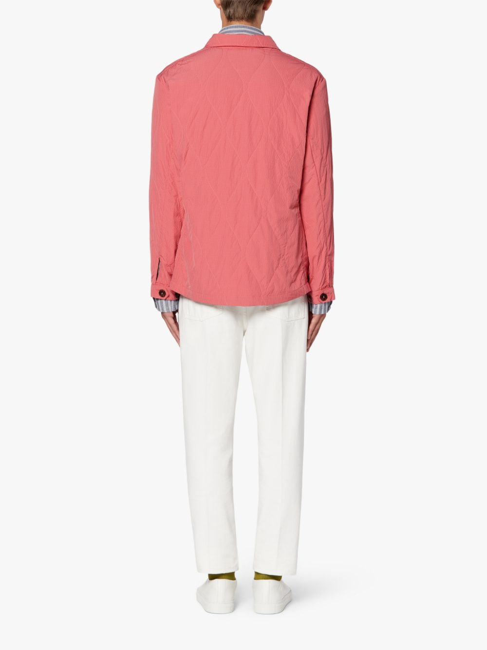 SEESUCKER CHORE PINK QUILTED JACKET | GQM-215 - 3