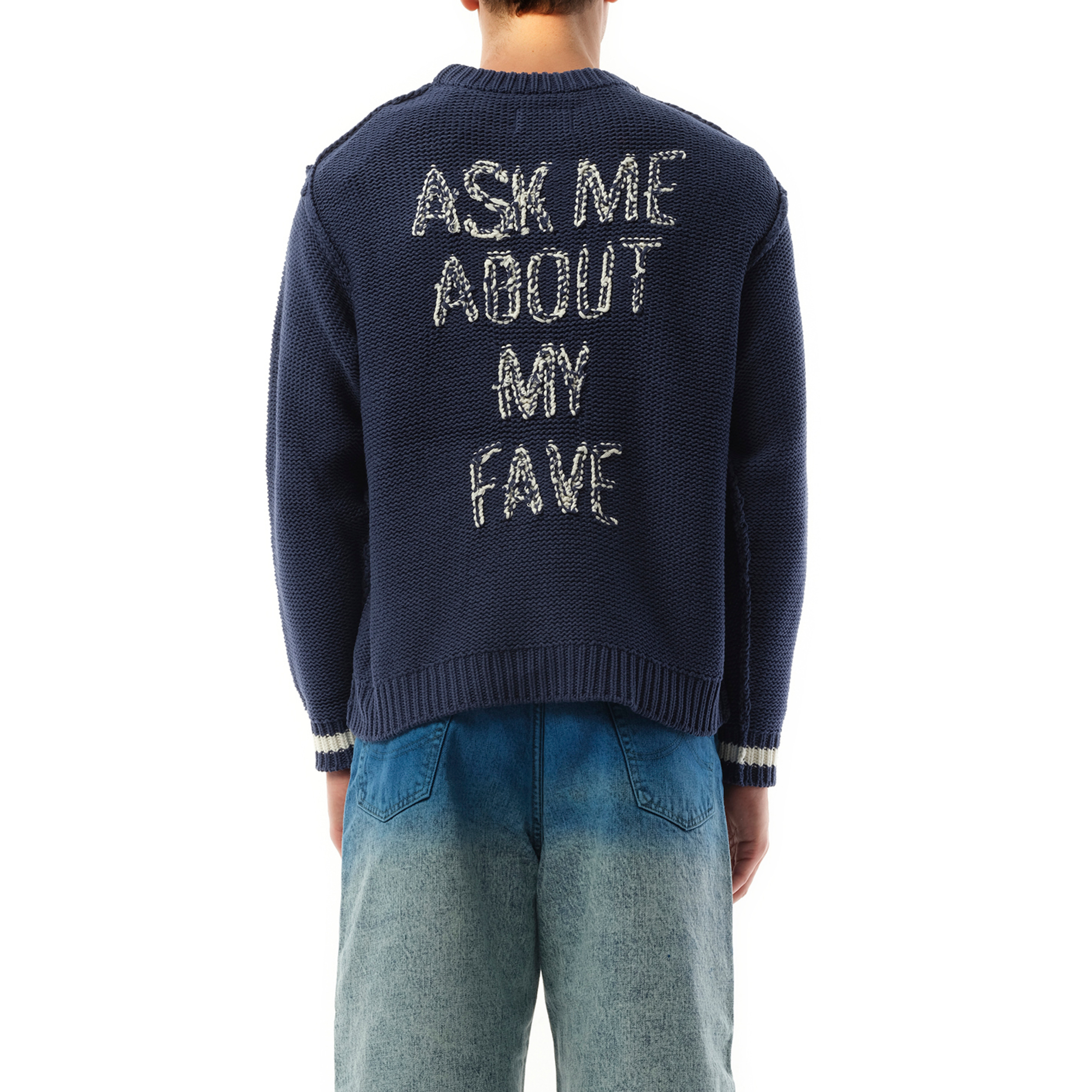 Acting Supporter Knitwear Sweater in Navy - 6
