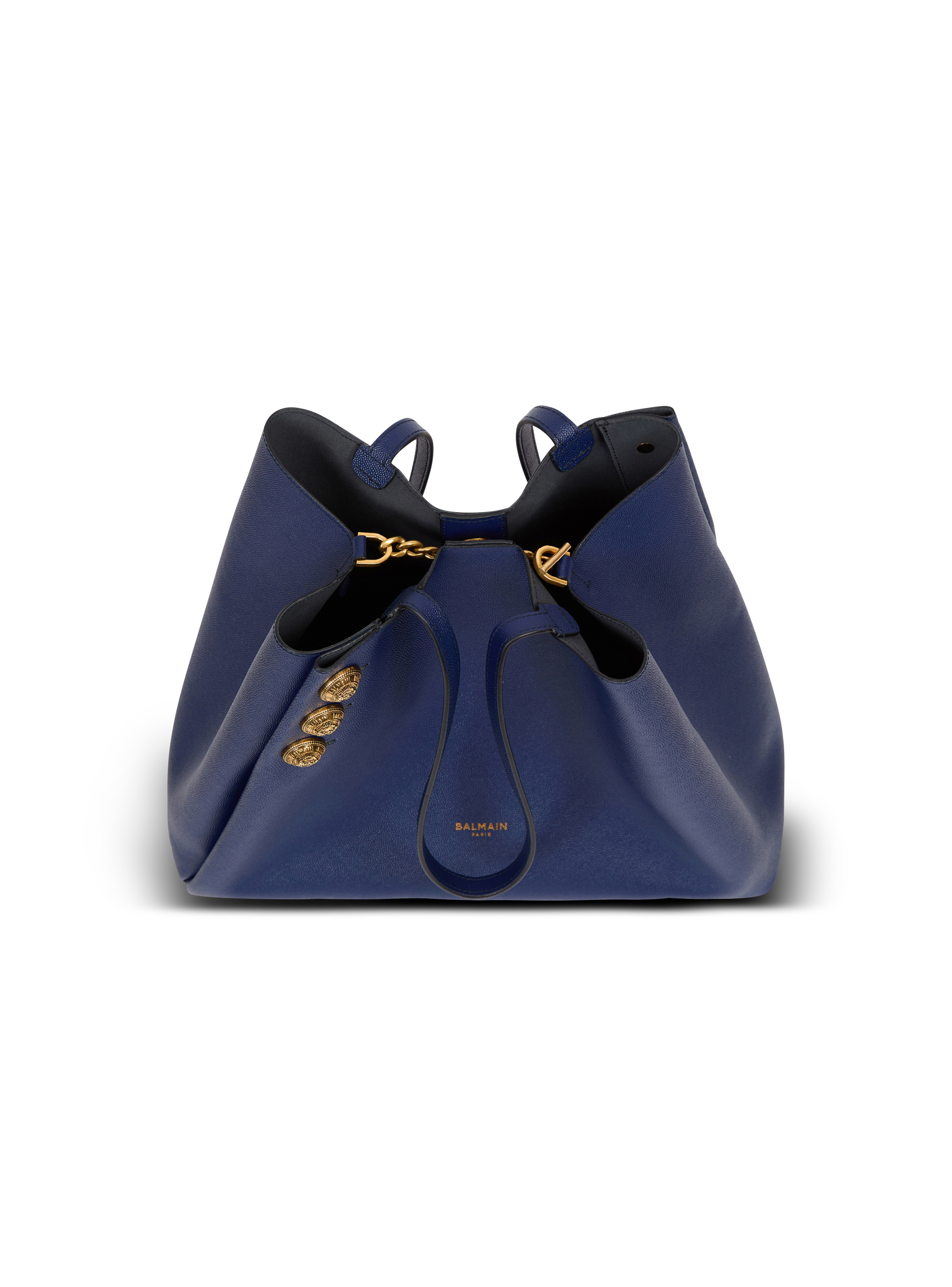 Emblème grained calfskin tote bag - 6