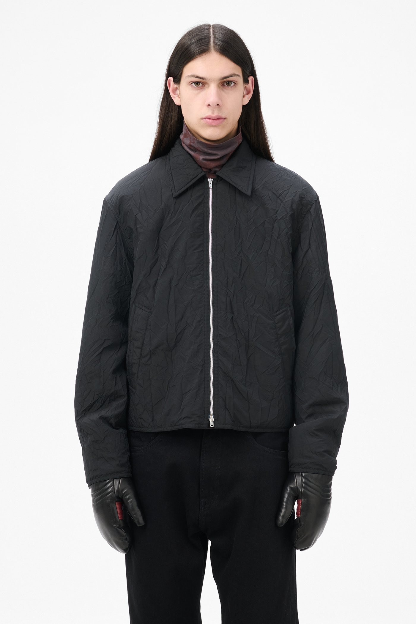 Slight Jacket Shining Black Crinkle Solaro - 3