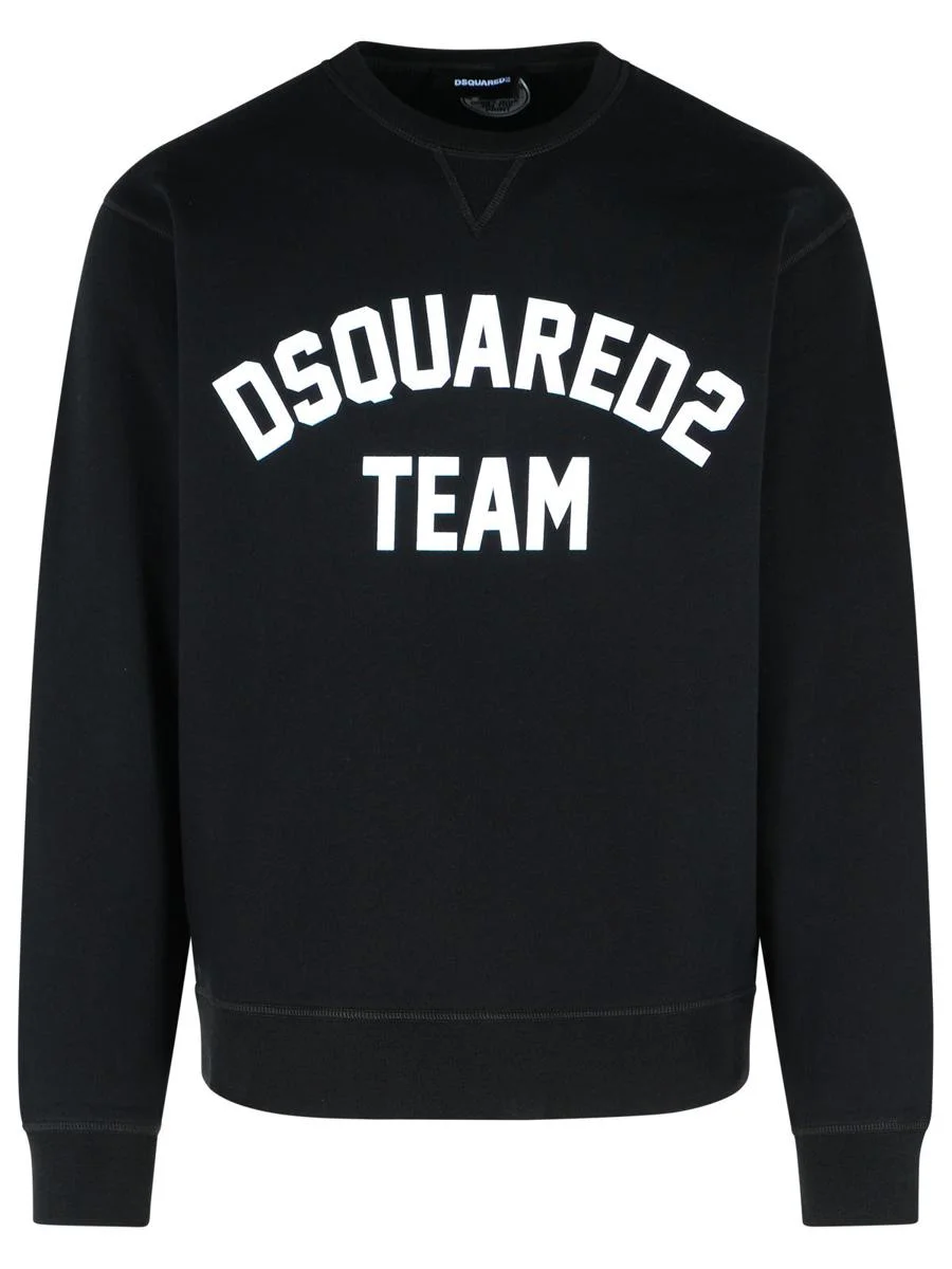 DSQUARED2 Black Cotton Sweatshirt - 1