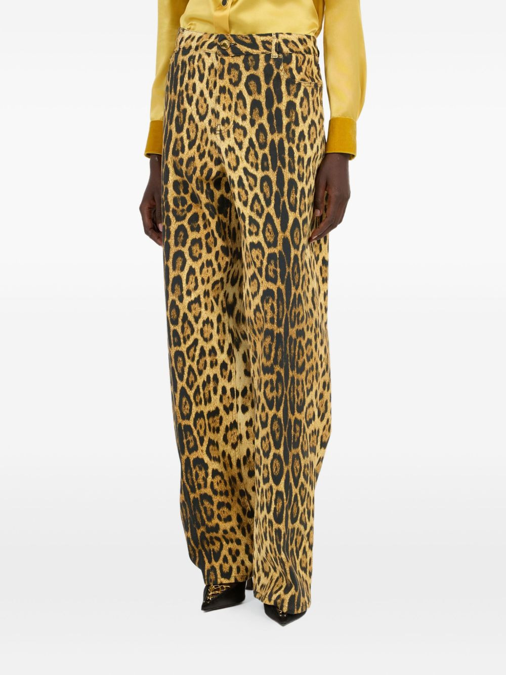 jaguar-print trousers - 3