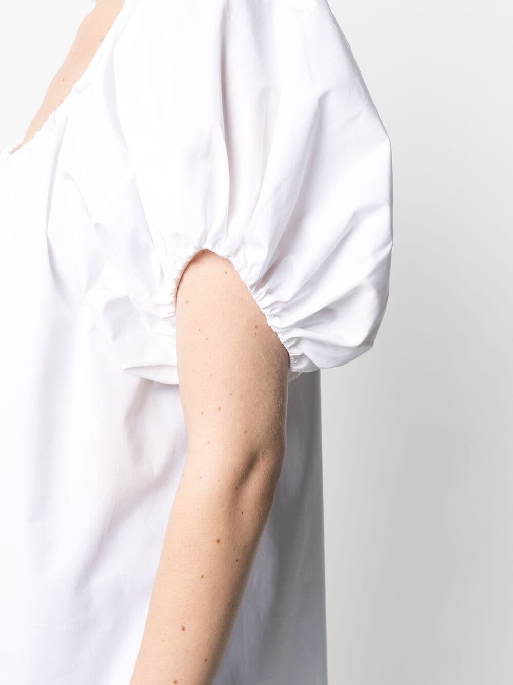 gathered-detail short-sleeve top - 5