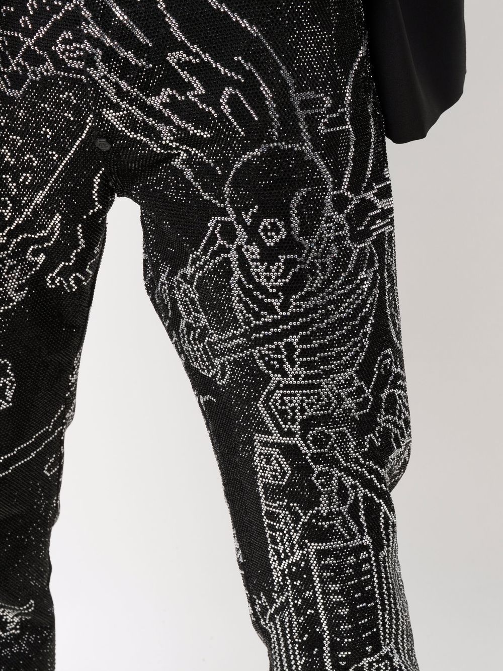 Skeleton Tattoo straight-leg jeans - 5