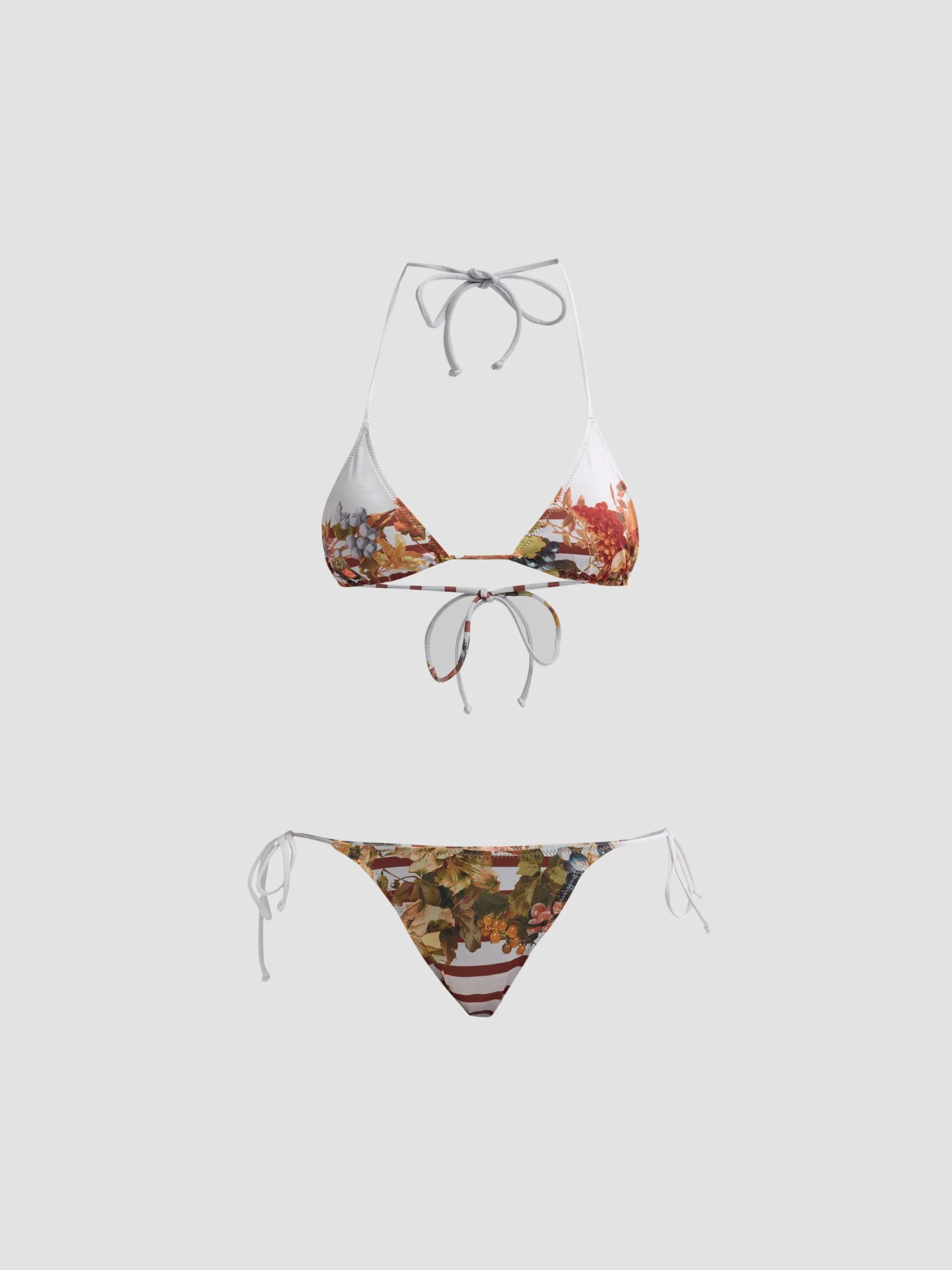Women's Marinière Grape Two-Piece Bikini - Light Blue Multicolor - 1
