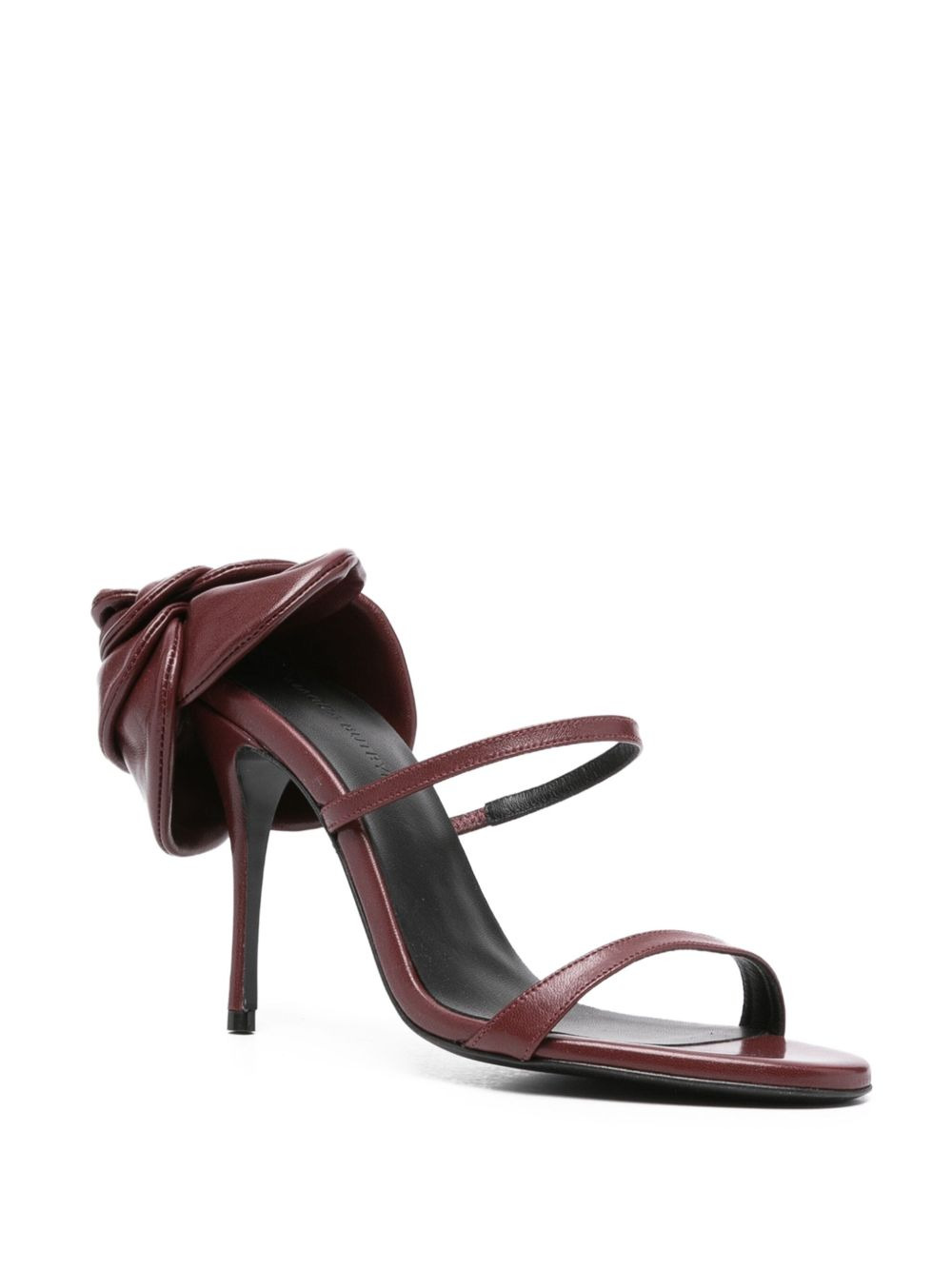 bow-embellished leather sandals - 2