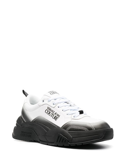 VERSACE JEANS COUTURE logo-print leather sneakers outlook