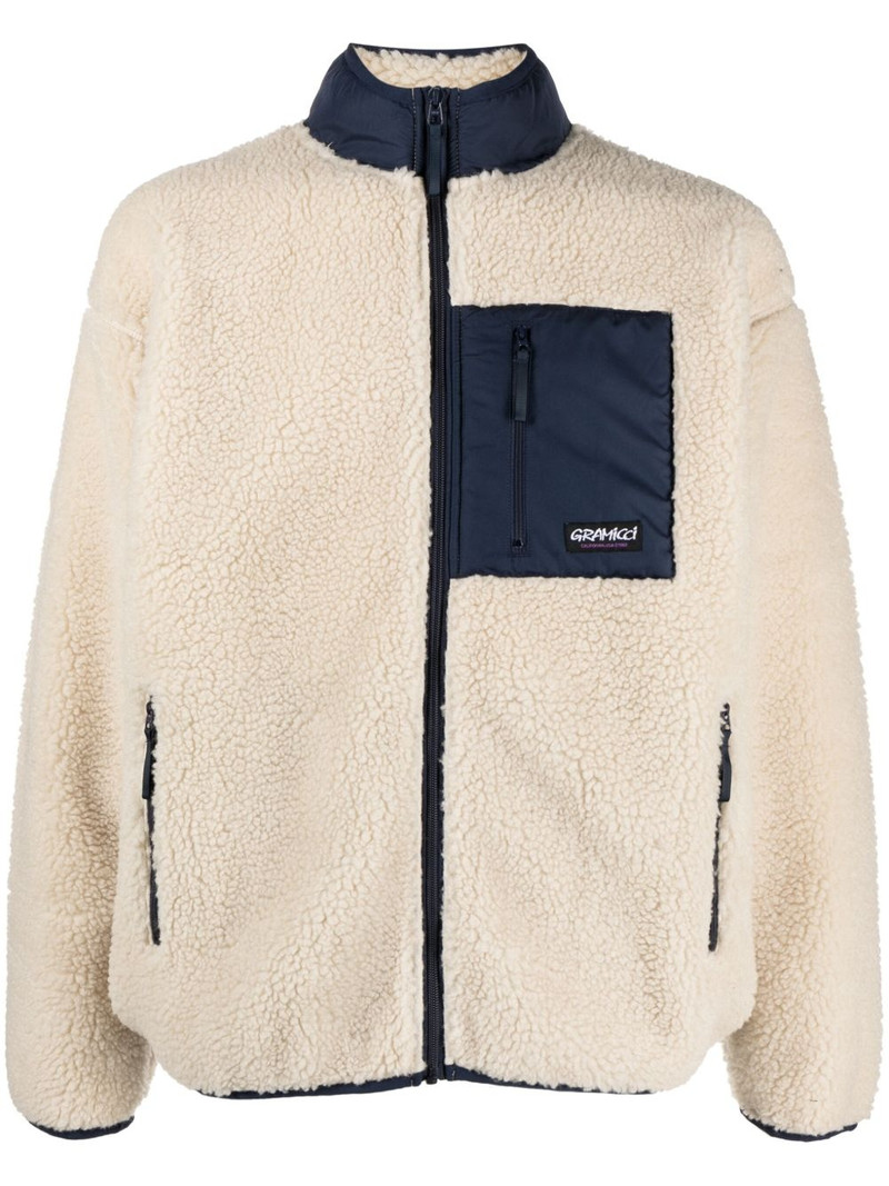 로고 잡아당기기 fleece 재킷 1