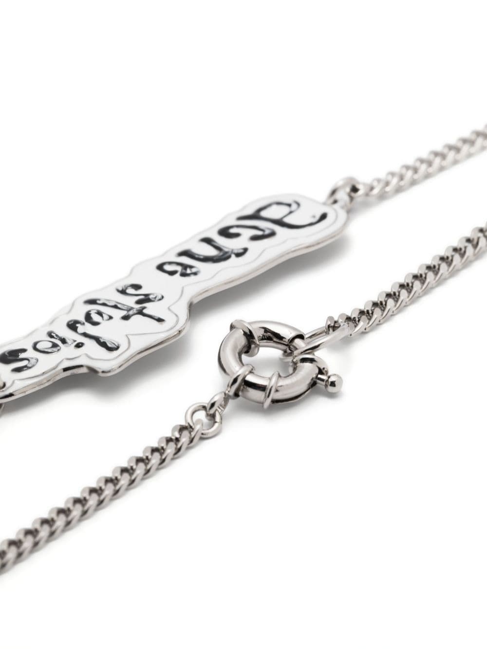 logo-pendant chain-link necklace - 3